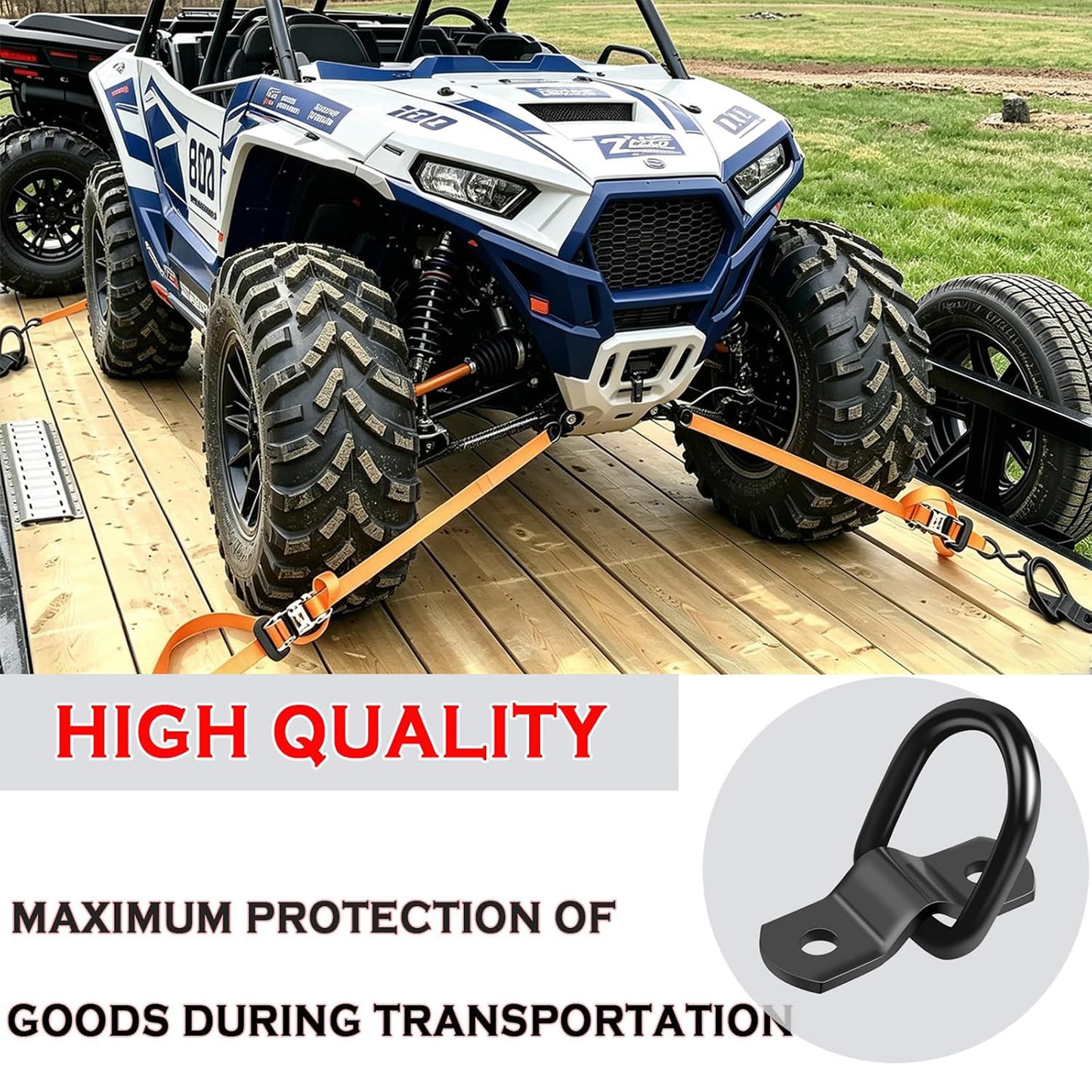 6 Pack 1/4" Trailer Tie Down Anchor Enhanced Version