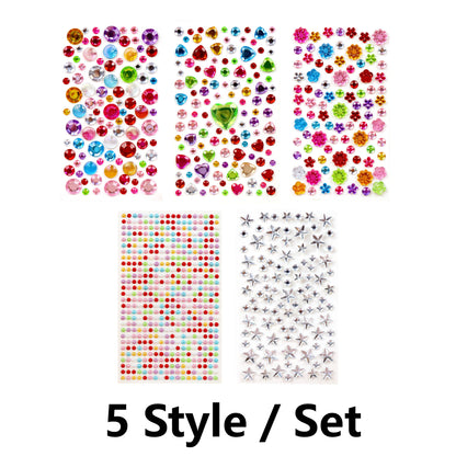 5Pcs Face Makeup Pearl Stickers - Perfect Dor DIY Decorations