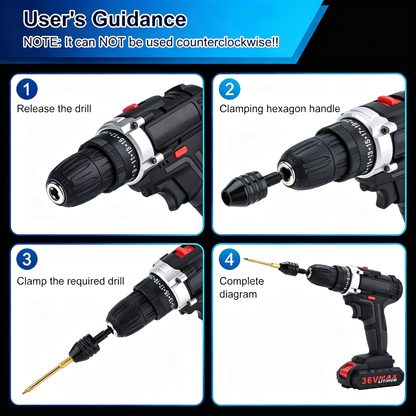 2Pcs Drill Chuck Adapter Keyless 0.6-8mm & 0.3-3.6mm