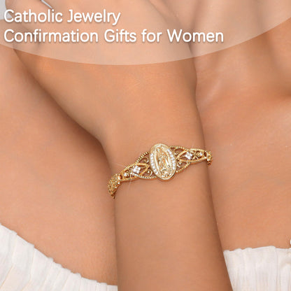 Gold Catholic Bracelet for Women