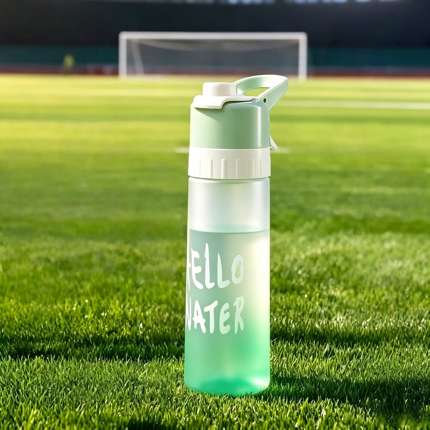 2 in 1 Drink & Mist Spray Bottle with Flip-Up Lid for Cooling, Hydration, Gym, Running