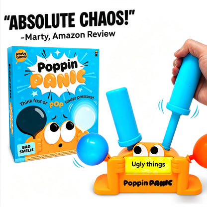 Poppin Panic - Hilarious Balloon Pop Party Game For Family & Friends