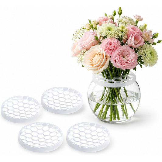 4PCS Silicone Flower Arranging Grid – Reusable Flexible Floral Organizer for Small Centerpieces & DIY Home Decor