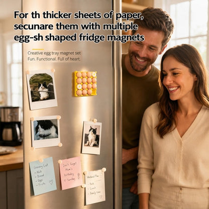3D Egg Tray Refrigerator Magnets Set, Cute Mini Egg Fridge Magnets