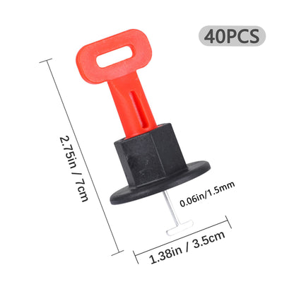 40 Pcs Reusable T-Type Tile Leveler Tool