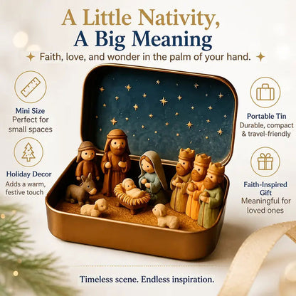 Handmade Mini Christmas Nativity Scene Ornament