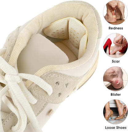 6 Pairs Heel Pads for Shoes – Soft Heel Grips for Loose Shoes, Anti-Slip Heel Cushions for Men & Women