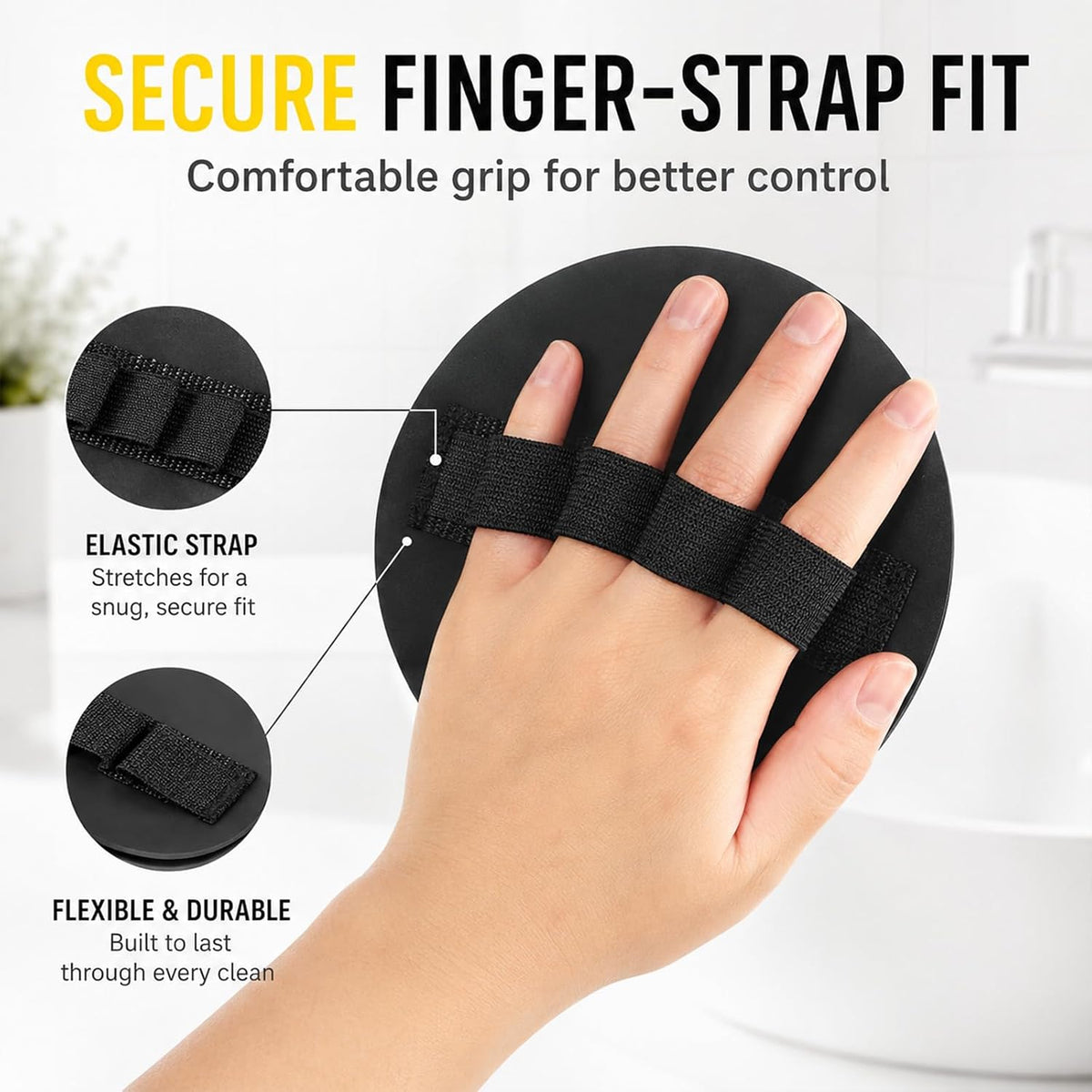 2 Pack Rubber Body Exfoliating Gloves for Dead Skin Removal & Body Cleansing