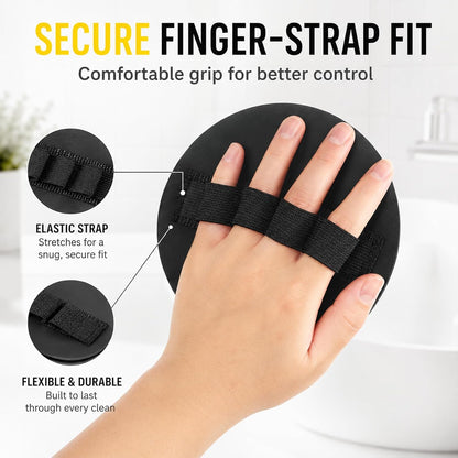 2 Pack Rubber Body Exfoliating Gloves for Dead Skin Removal & Body Cleansing