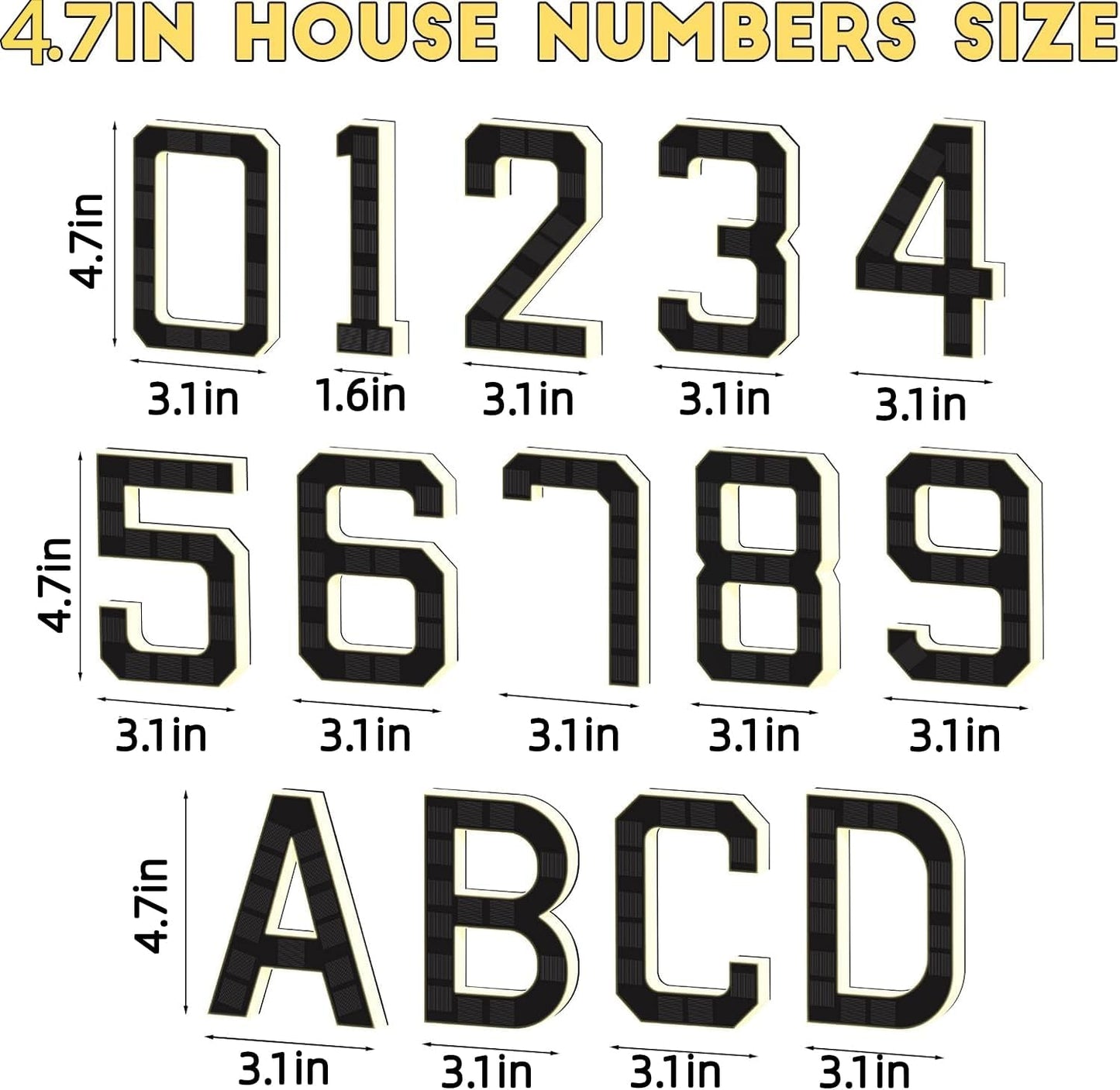 Solar House Numbers For Outside
