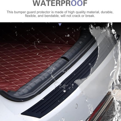 Car Rear Bumper Guard, Rubber Scratch-resistant Anti-slip Trunk Sill Protector