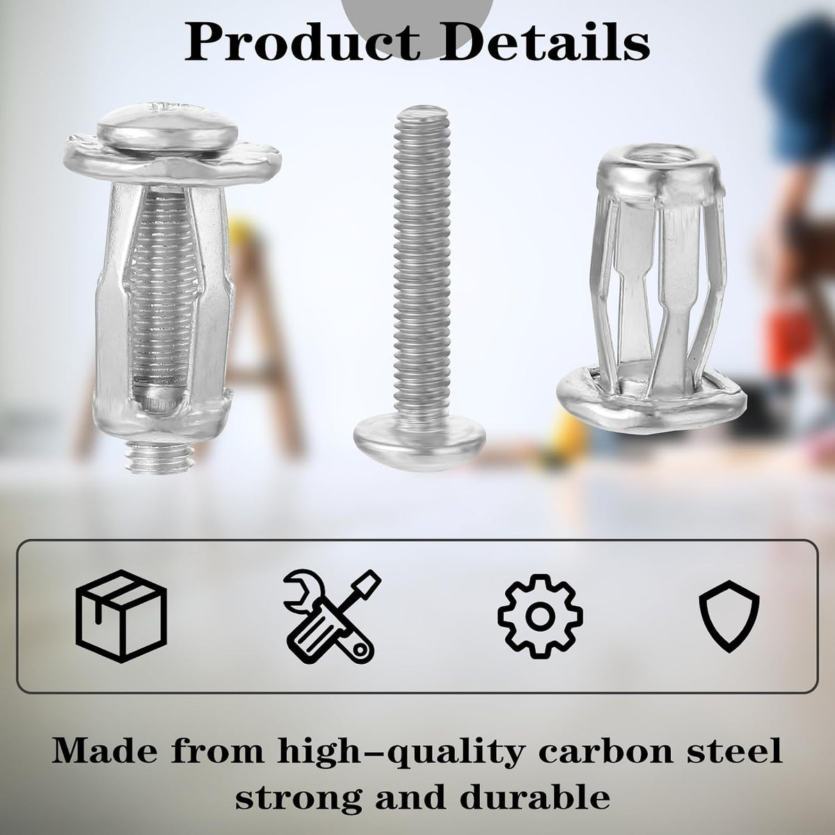 Heavy-Duty Carbon Steel Button Rivet Locking Nuts Set-30 Pcs