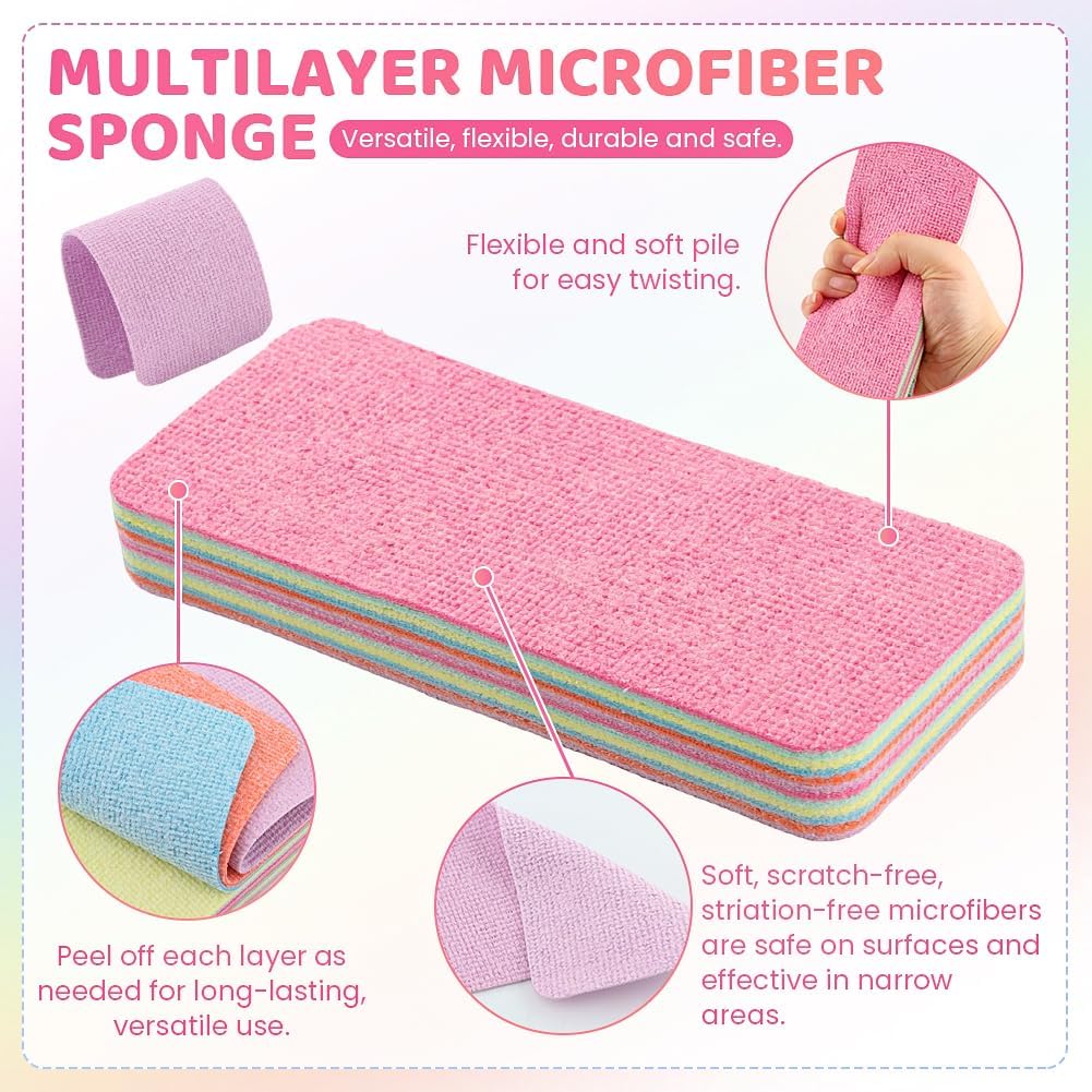 Peelable 12-Layer Rainbow Cleaning Pads
