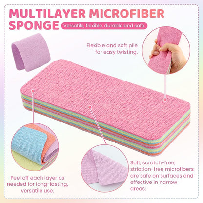 Peelable 12-Layer Rainbow Cleaning Pads