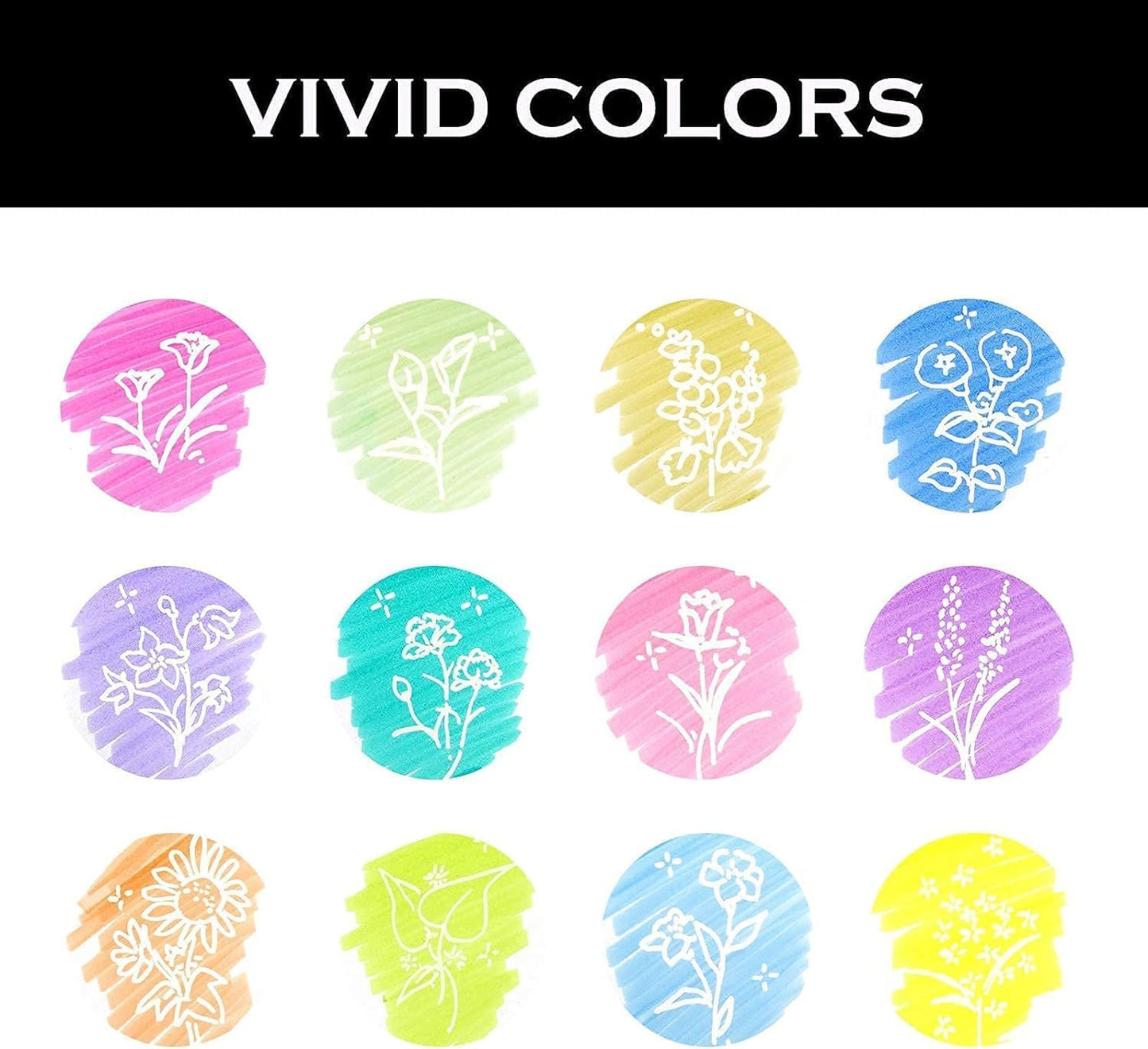 6 Pcs Double-ended Erasable & Writable Colored Pens