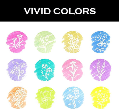 6 Pcs Double-ended Erasable & Writable Colored Pens