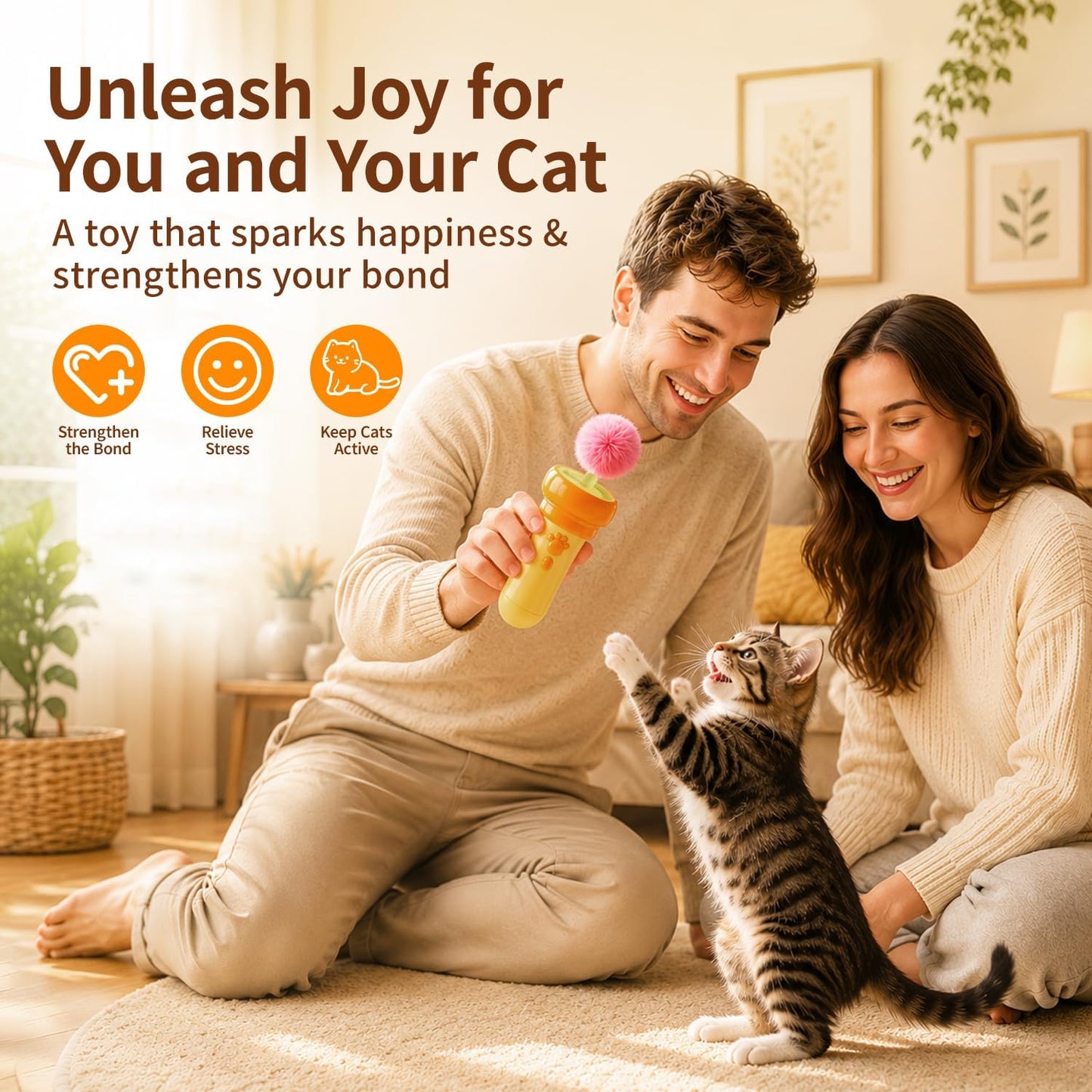 Cat Toys for Indoor Cats, Interactive Cat Toy