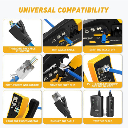 RJ45 Crimp Tool Pass Through Kit