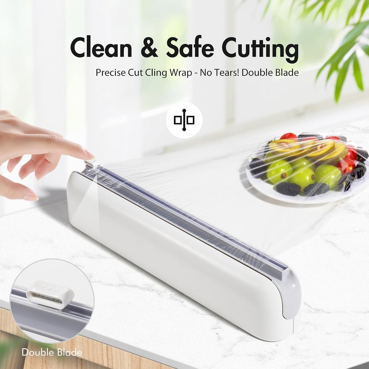 Aluminum Foil & Plastic Wrap Dispenser with Cutter