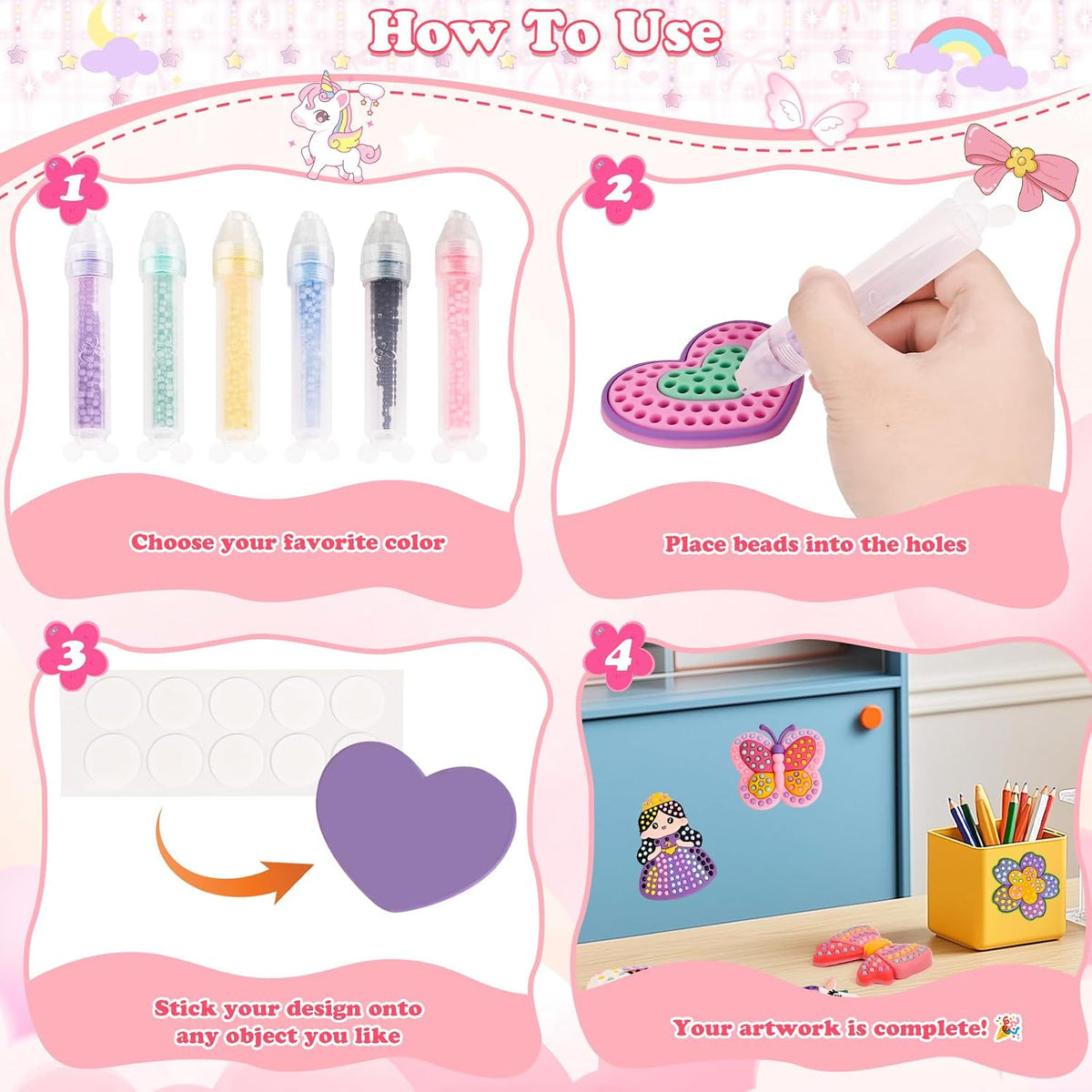 DIY Bead Art & Mosaic Kit for Kids