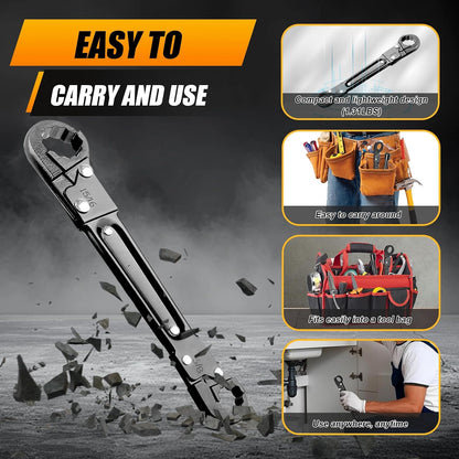 2Pcs Double-Ended Wrench Set And Angle Valve Wrench – Plumbing Repair Tools