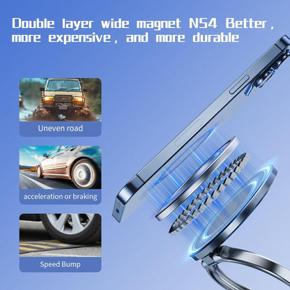 Vacuum & Magnetic Phone Holder — Foldable, Adjustable, and 360° Rotatable