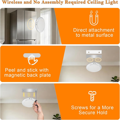 Rechargeable Motion Sensor Ceiling Lamp - Magnetic Ceiling Mount