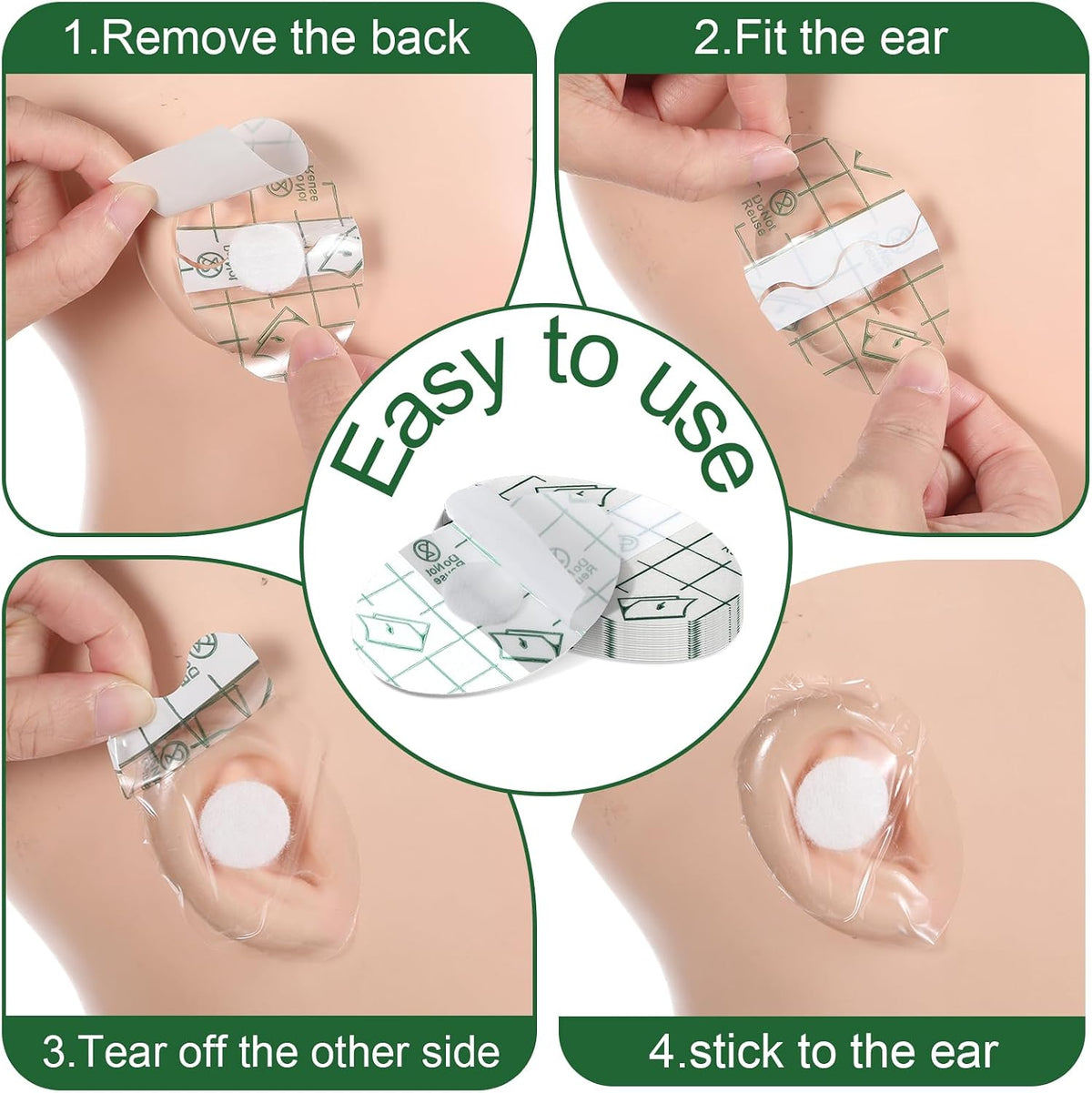 100-Pcs Transparent Waterproof Earplugs - Disposable Ear Covers