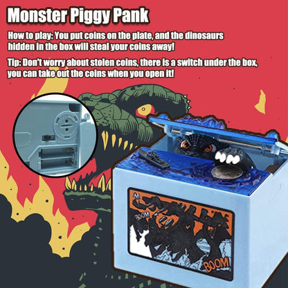 Monster Stealing Piggy Bank Cute Anime Style Christmas Birthday Gift