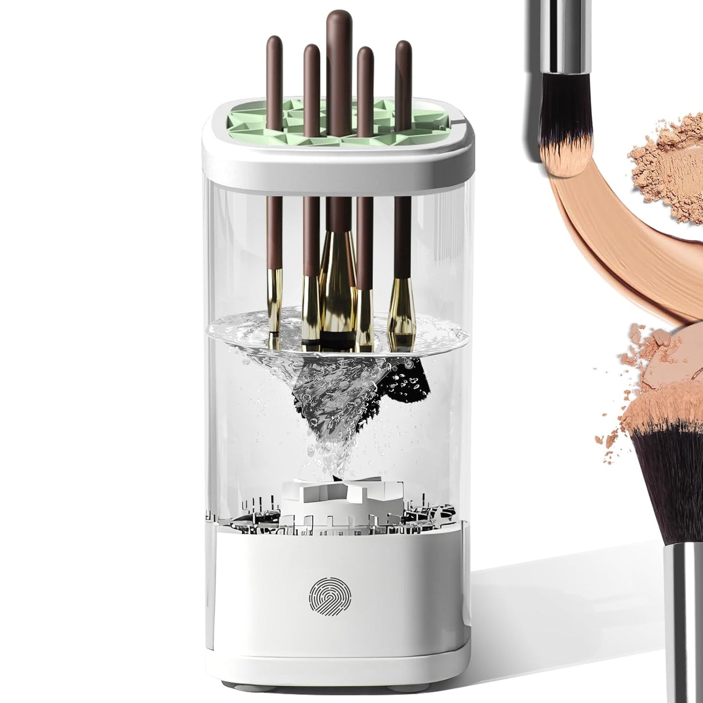 Portable Electric Makeup Brush Cleaner with Built-in Stand
