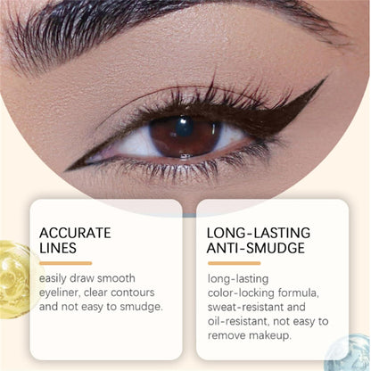 Eyeliner Pencil, 24 HR Waterproof Eyeliner Duo Sharpenable Eye Pencil