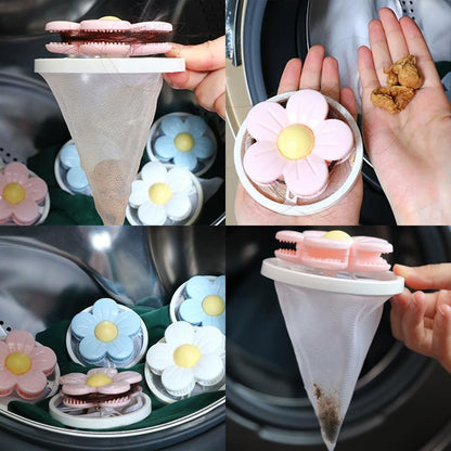3 PCS Hair Filter Bag Floating Lint Catcher Machine Pet Hair Catcher