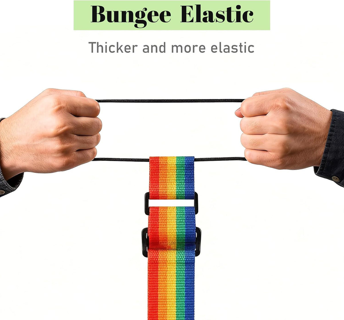 Waterproof Elastic Luggage Straps for Suitcases - Adjustable, Anti-Theft-2 Pcs