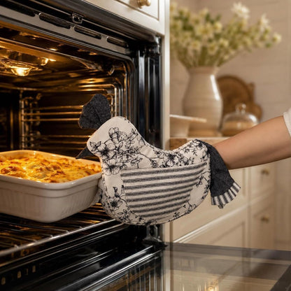 Handmade Quilted Chicken Oven Mitt