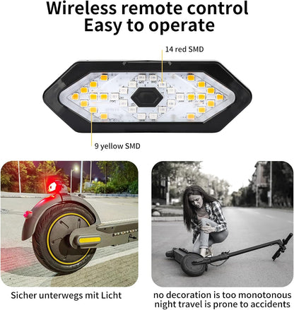 Wireless Remote-Controlled Bicycle Tail Light Set | Built-in Anti-Theft Alarm