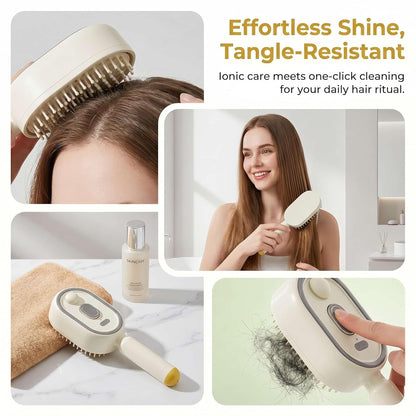 Electric Steaming Massage Hair Care Brush For Reduce Frizz, Nourishes Hairs, Anti-Static