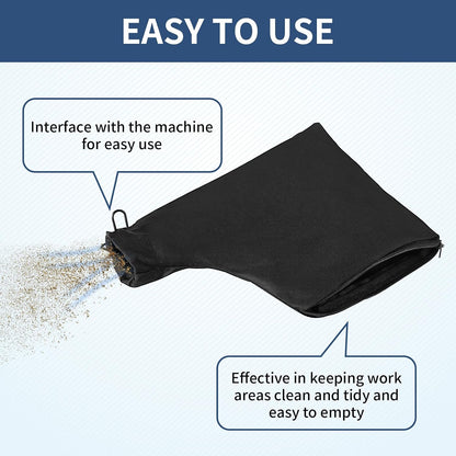 2Pack Miter Saw Dust Collection Bags – With Zipper And Adjustable Metal Support Frame