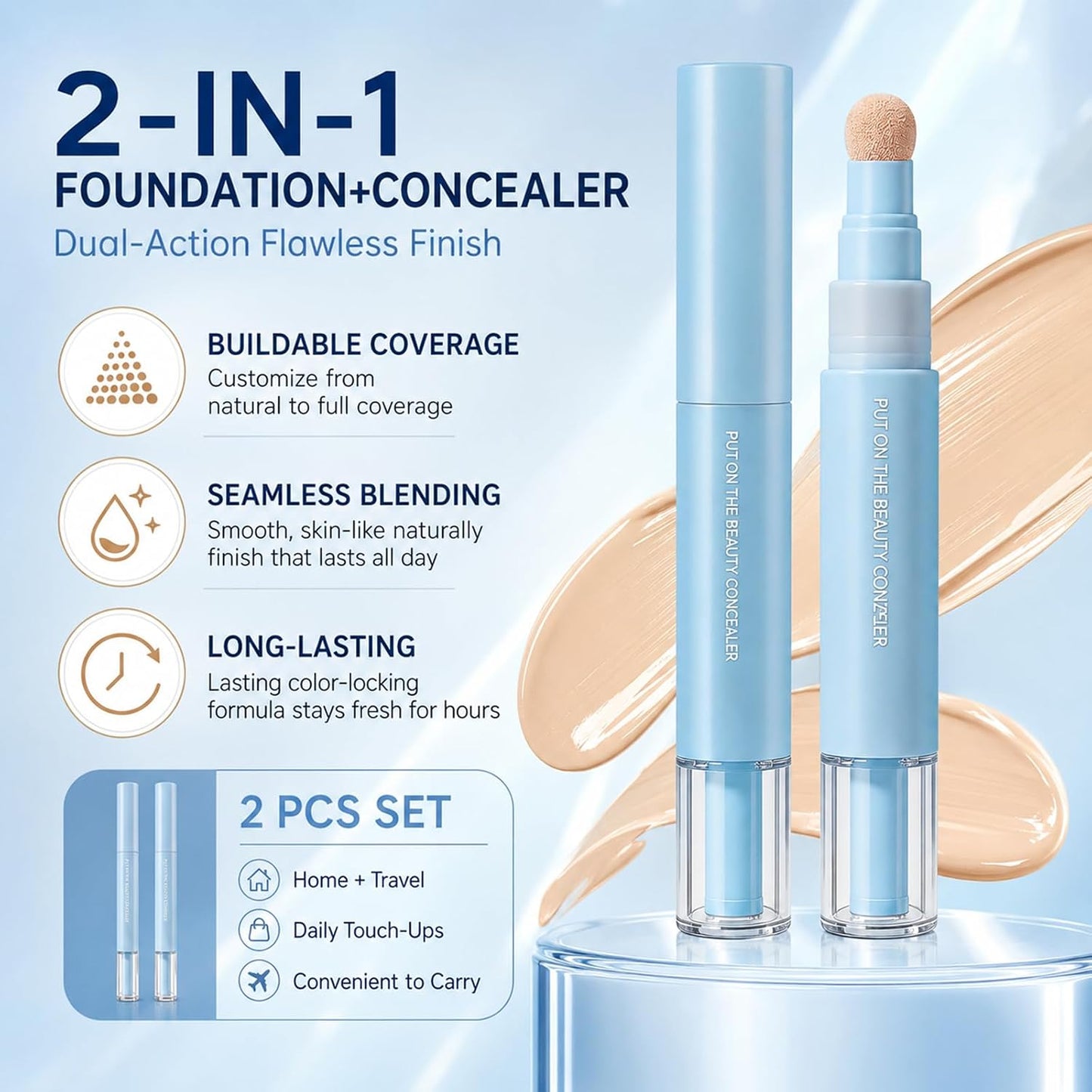 2-in-1 Dual-Effect Concealer & Foundation Pen