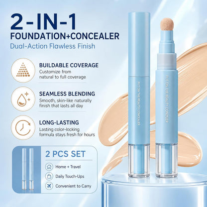 2-in-1 Dual-Effect Concealer & Foundation Pen