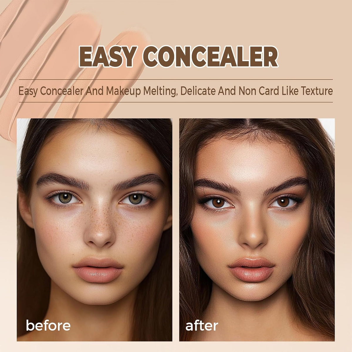 Full Coverage Concealer Balm, for Dark Circles & Blemishes,for Any Skin