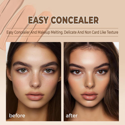 Full Coverage Concealer Balm, for Dark Circles & Blemishes,for Any Skin