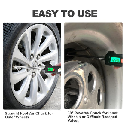 Digital Tire Pressure Gauge - 230 PSI Wide Range