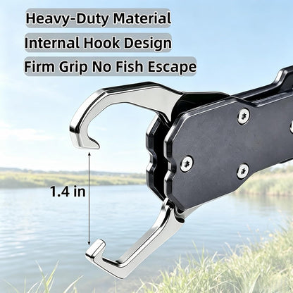 Fishing Gripper 2-in-1 Rotatable Angling Lip Grabber with Scale
