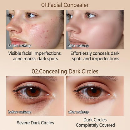 Full Coverage Concealer Balm, for Dark Circles & Blemishes,for Any Skin