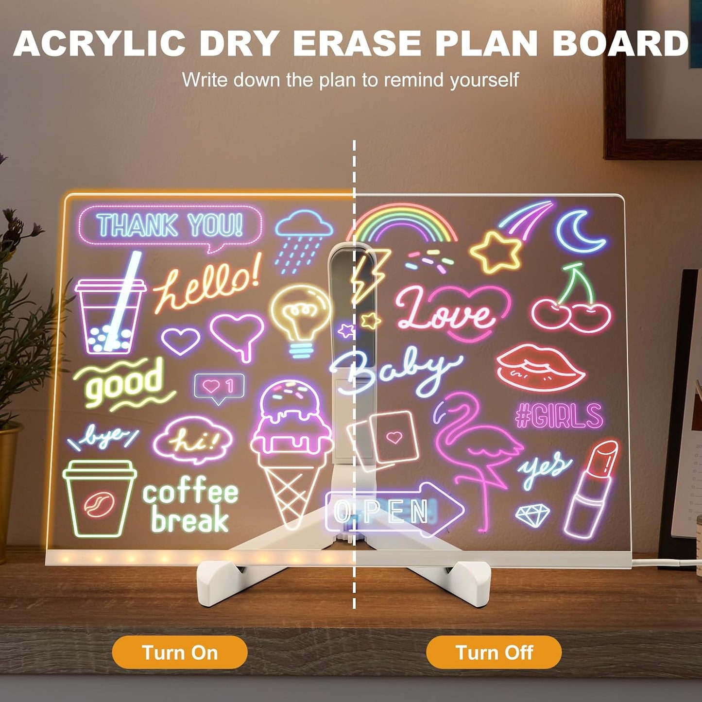 LED Drawing Board with Stand Suitable As A Gift, Office Planning