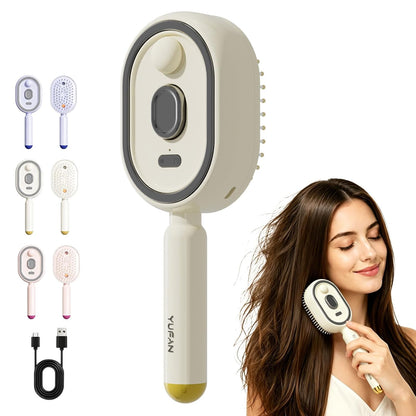 Electric Steaming Massage Hair Care Brush For Reduce Frizz, Nourishes Hairs, Anti-Static