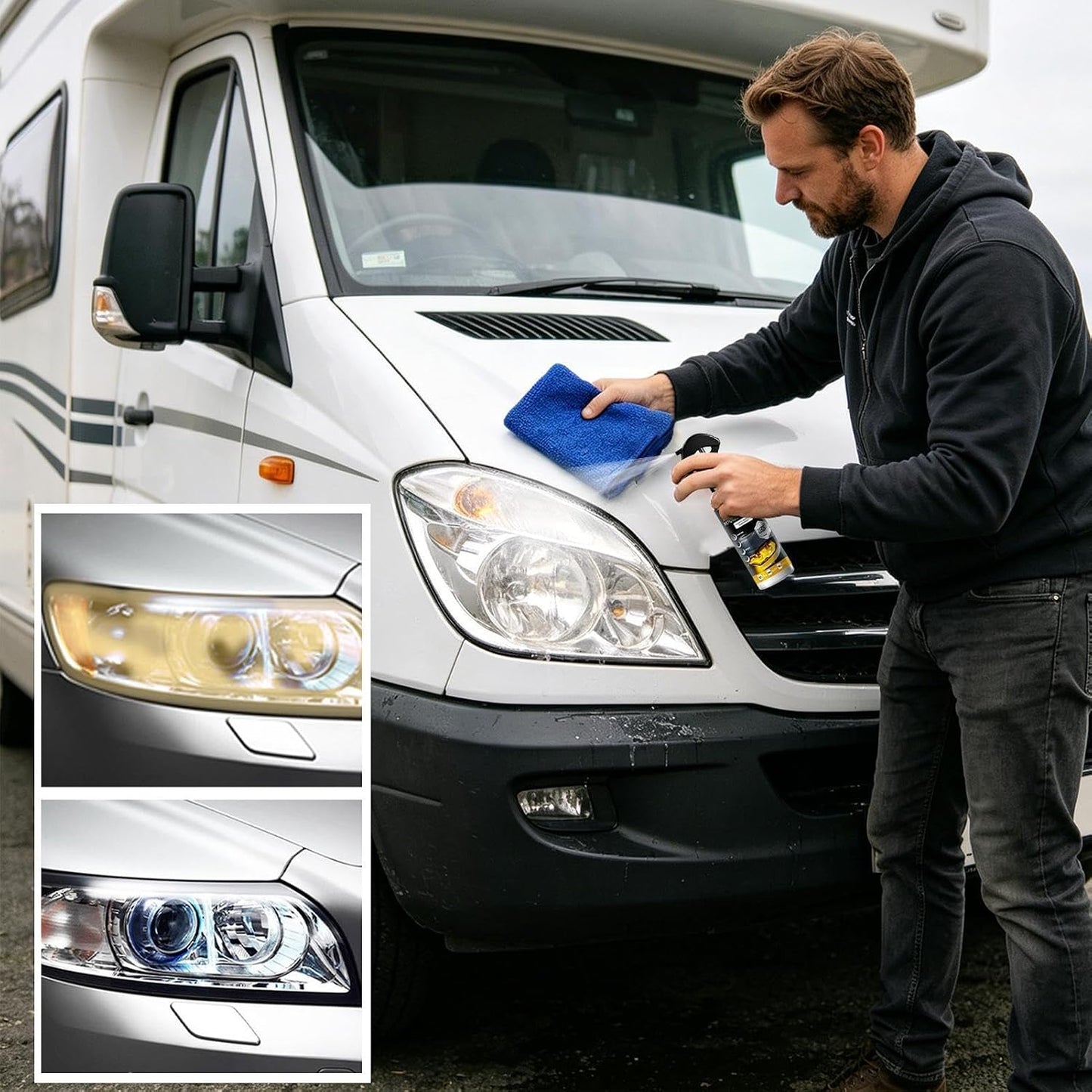 Car Headlamp Repair Spray Set for Vehicle Truck Automotive RV