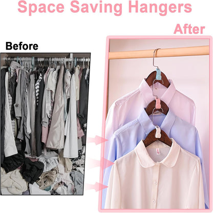 20Pcs Space Saving Hangers Connector Hooks,  Random Colors