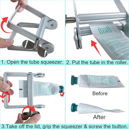 Pusher Squeezer Squeezing Toothpaste Tool Metal Aluminum Alloy