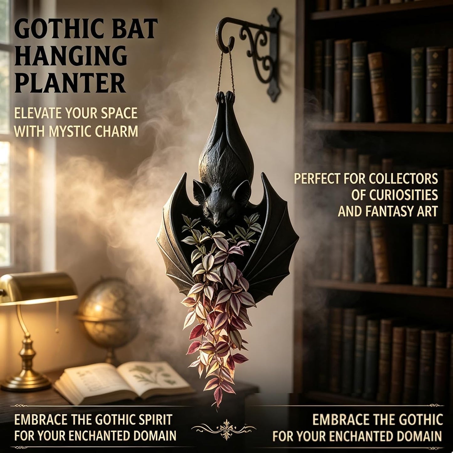 Hanging Bat Plant Pot for Succulents Trailing Vines Greenery